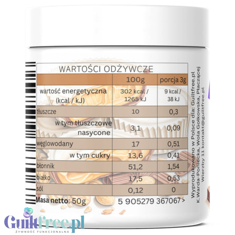 Funky Flavors Splash White PB Cup 50g  low calorie sugar free, high fiber powdered food flavoring