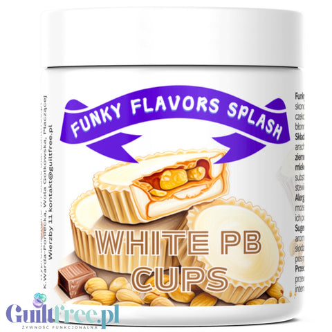 Funky Flavors Splash White PB Cup 50g  low calorie sugar free, high fiber powdered food flavoring