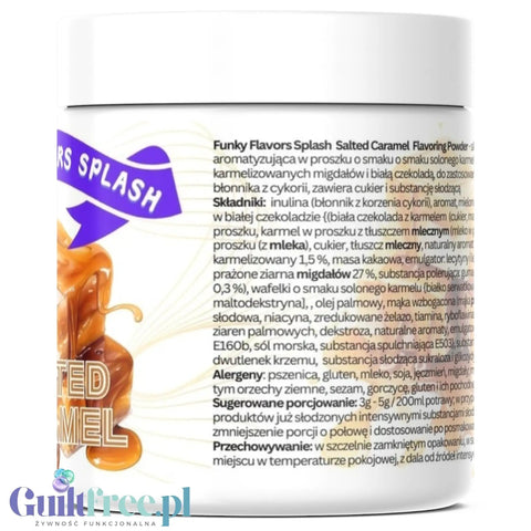 Funky Flavors Splash Salted Caramel - low carb, fat free powdered food flavoring
