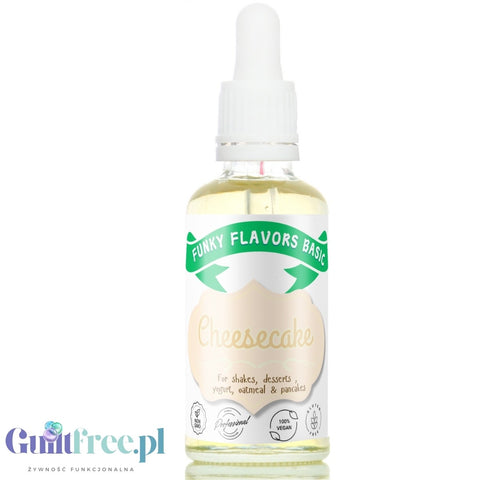 Funky Flavors Basic Cheesecake 30ml - sernikowe kropelki aromatyzujące bez cukru, słodzików i kalorii
