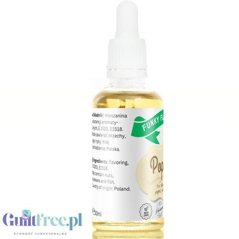Funky Flavors Basic Popcorn 30ml - kropelki aromatyzujące bez cukru i słodzików, aromat prażonego popcornu