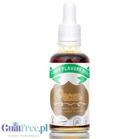 Funky Flavors Basic Pecan 30ml - kropelki aromatyzujące bez cukru i słodzików, aromat orzechów pekan