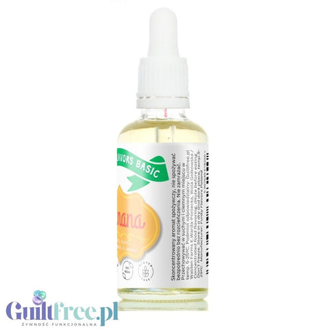 Funky Flavors Basic Banana 30ml - Bananowe Kropelki Aromatyzujące Bez Cukru & Bez Słodzika