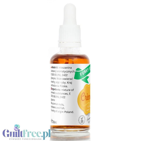 Funky Flavors Basic Crème brûlée 30ml - Kropelki smakowe do kawy i jogurtów bez cukru i słodzików