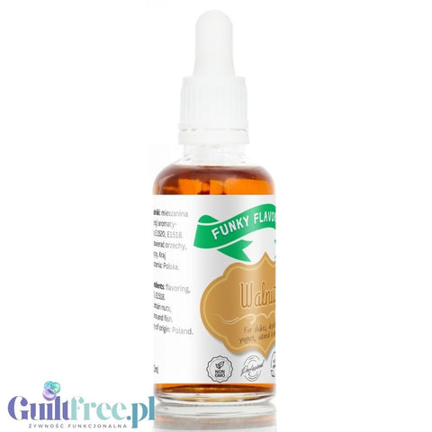Funky Flavors Basic Walnut 30ml - Orzech Włoski - kropelki aromatyzujące bez cukru i słodzików