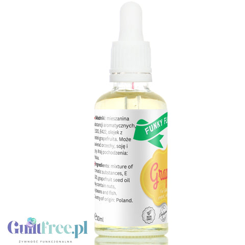 Funky Flavors Basic Grapefruit 30ml - skoncentrowane kropelki grejpfrutowe bez cukru & bez tłuszczu