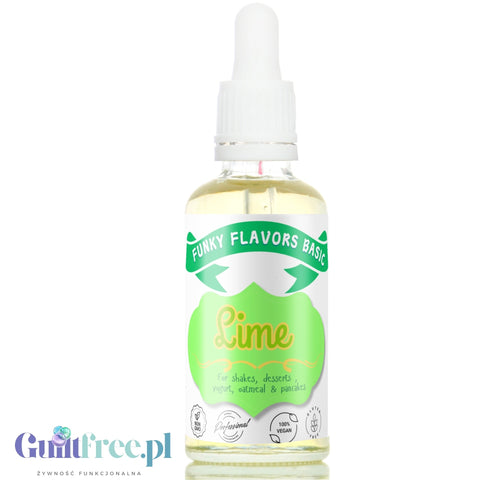 Funky Flavors Basic Lime 30g - limonkowe kropelki spożywcze bez cukru, tłuszczu i kalorii