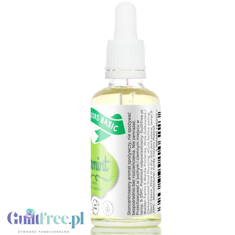 Funky Flavors Basic Peppermint 30g - miętowe kropelki aromatyczne bez cukru, tłuszczu i słodzików