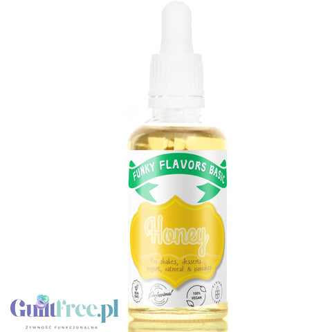 Funky Flavors Basic Honey 30ml - miodowe kropelki aromatyczne do potraw bez cukru, słodzików i kalorii