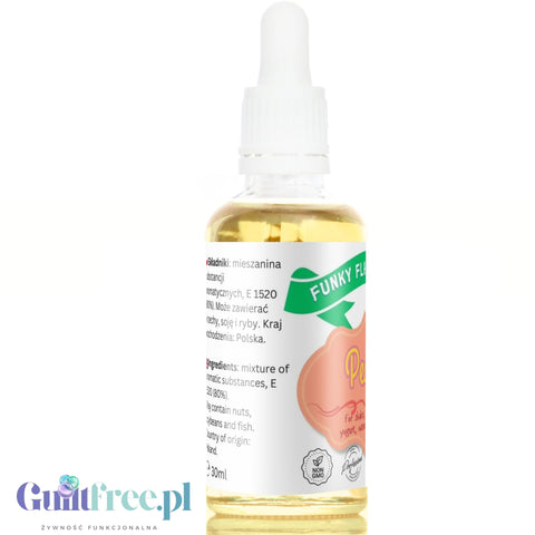 Funky Flavors Basic Peach 30ml - brzoskwiniowe kropelki do napojów i posiłków bez cukru, słodzików i kalorii