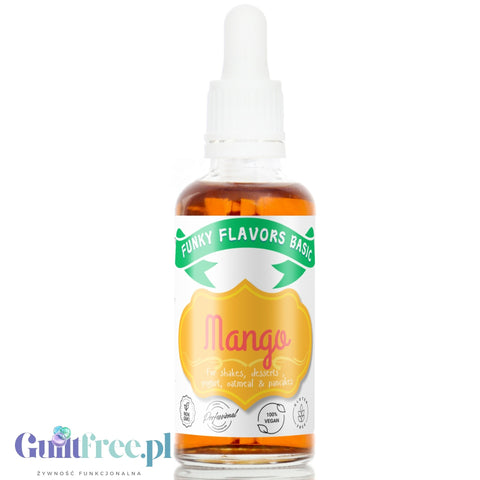 Funky Flavors Basic Mango 30ml - kropelki aromatyzujące do potraw bez cukru, słodzików i kalorii