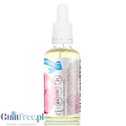 Funky Flavors Sweet Raspberry Bubble Gum - smakowe kropelki słodzące bez cukru, tłuszczu i kalorii