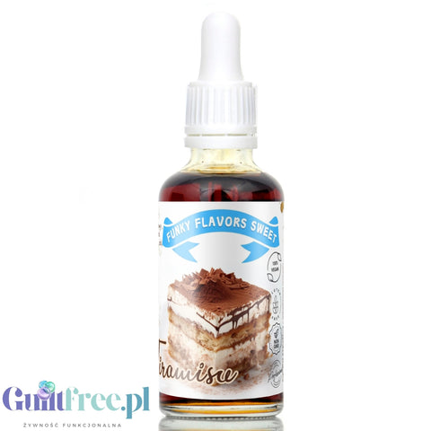Funky Flavors Sweet Tiramisu - sweetening flavor drops for coffee, without sugar, fat and calories