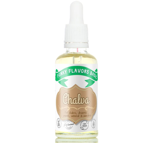 Funky Flavors Basic Chalva 30ml - chałwowe kropelki zapachowe do napojów i posiłków, bez cukru i słodzików