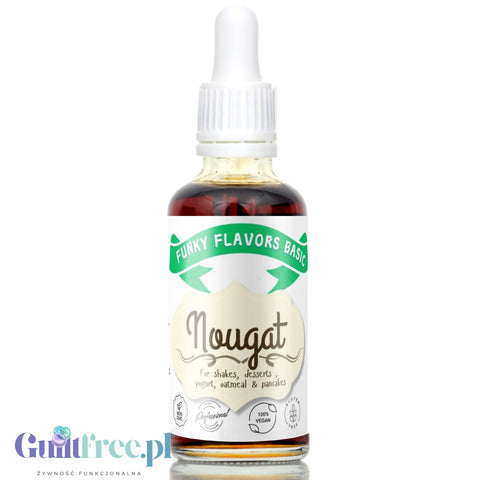 Funky Flavors Basic Nougat 30ml - nugatowe kropelki aromatyzujące bez cukru, słodzików i kalorii