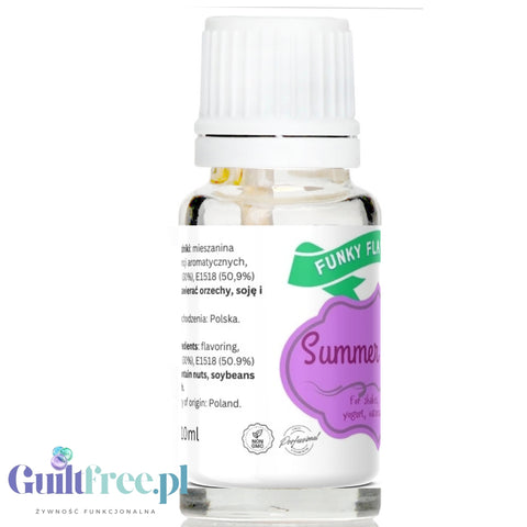 Funky Flavors Basic Summer Berries 10ml - food flavor without sugar or sweeteners, Raspberries, Strawberries & Blueberries