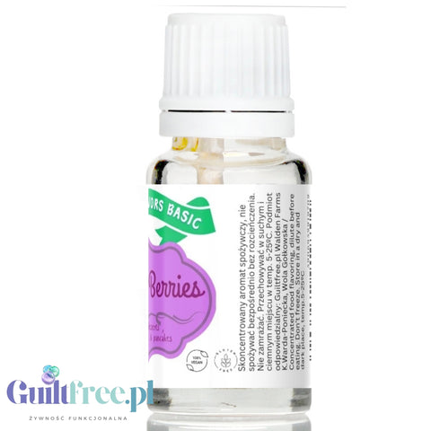 Funky Flavors Basic Summer Berries 10ml - food flavor without sugar or sweeteners, Raspberries, Strawberries & Blueberries