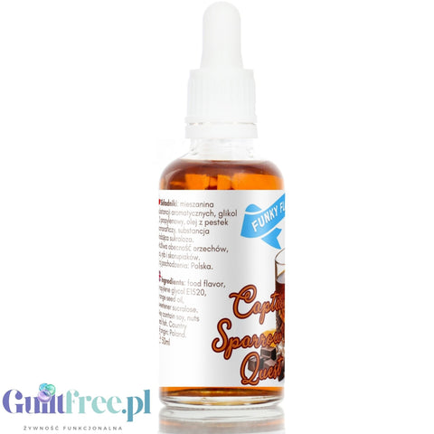 Funky Flavors Sweet Captain Sparrow's Quest - słodkie kropelki o smaku ciemnej czekolady z pomarańczą i rumem