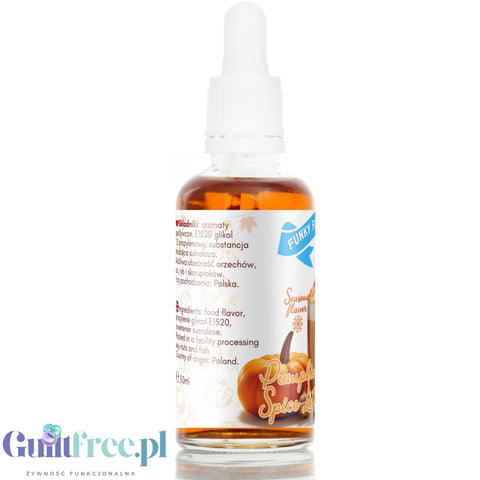 Funky Flavors Sweet Pumpkin Spice Latte - spożywcze kropelki smakowe bez cukru, tłuszczu i kalorii