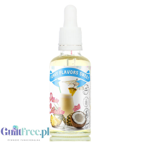 Funky Flavors Sweet Piña Colada - słodkie kropelki smakowe bez cukru i kalorii