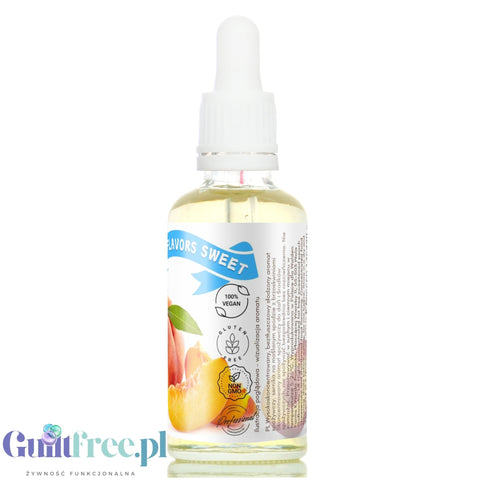 Funky Flavors Sweet Juicy Peach - sweet peach drops without sugar and calories for meals and drinks