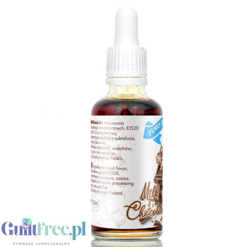 Funky Flavors Sweet Milk Chocolate - czekoladowe kropelki smakowe bez cukru i kalorii