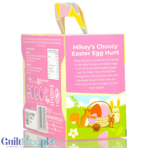 Moo Free Choccy Easter Egg Hunt Box - wielkanocne jajeczka bez mleka z wegańskiej czekolady dla dzieci