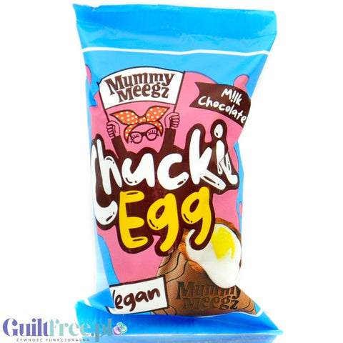 Mummy Meegz Chuckie Egg - nadziewane kremem jajko wielkanocne z wegańskiej 'mlecznej czekolady'