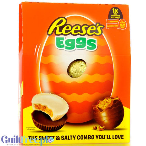 Reese's Eggs Sweet & Salty (CHEATMEAL) - box wielkanocny z dużym czekoladowym jajem, miseczkami i nadziewanym jajkiem