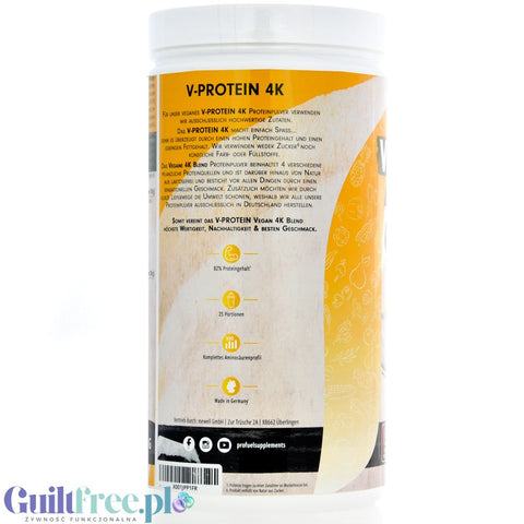 Pro Fuel V-Protein 4K Bananen Milch 750g - wegańska odżywka proteinowa  o smaku mleka bananowego
