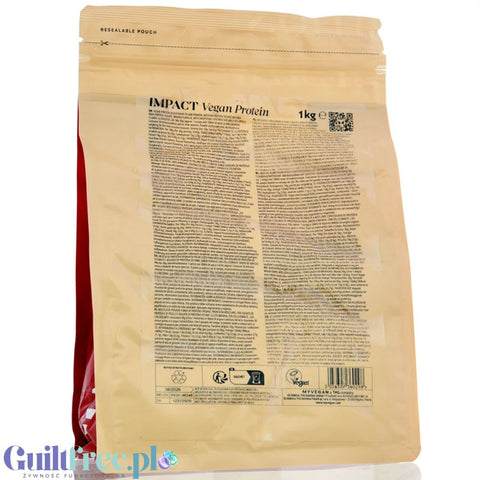 MyProtein Impact Vegan Protein Blend Banana 1kg - bananowa wegańska odżywka białkowa bez soi