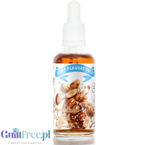 Funky Flavors Sweet Caramelised Salted Peanut - słodzące kropelki o smaku solonych orzeszków w karmelu, bez tłuszczu i kalorii