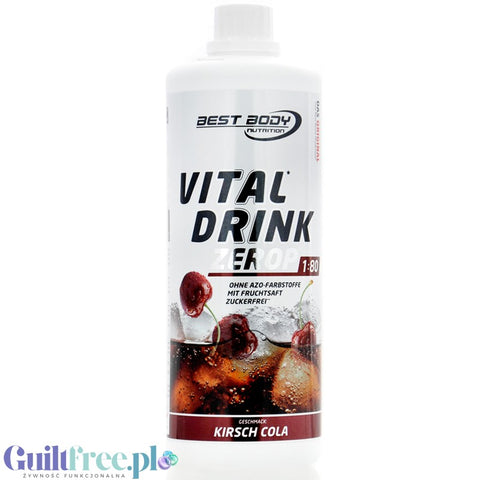 Vital Drink Cherry Cola 1L - koncentrat bez cukru z witaminami