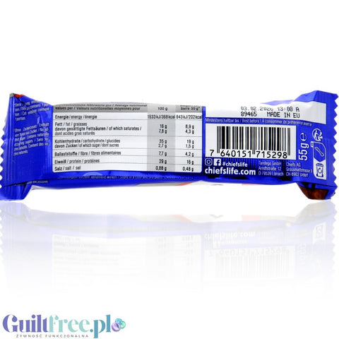 Chiefs Protein Soft Bar Choco Caramel - baton proteinowy, Czekoladowo-Karmelowy, 16g białka & 202kcal