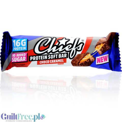 Chiefs Protein Soft Bar Choco Caramel - baton proteinowy, Czekoladowo-Karmelowy, 16g białka & 202kcal