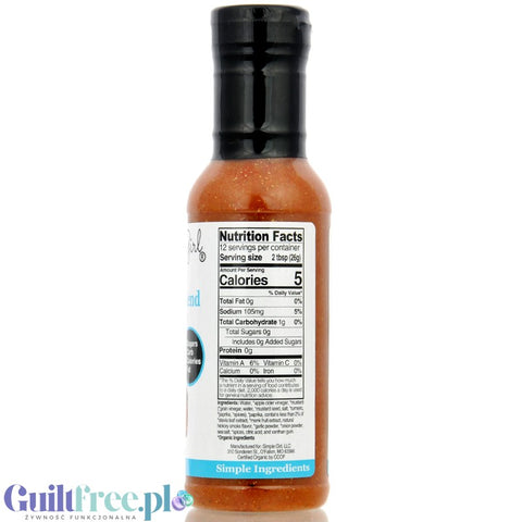 Simple Girl Southern Blend BBQ Sauce - słodko-pikantny sos BBQ ze stewią 5 kcal, bez cukru i bez tłuszczu