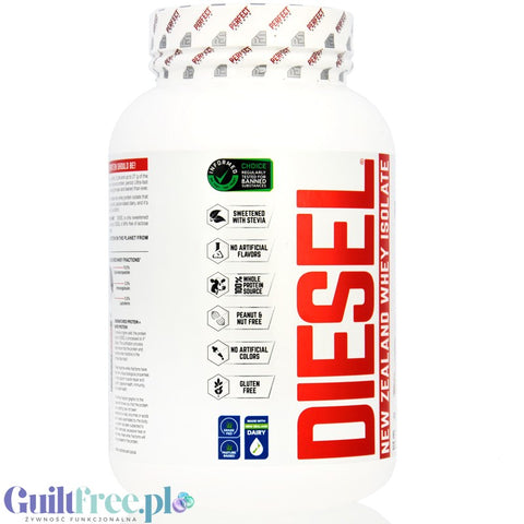 Perfect Sport Diesel 100% Whey Isolate Cookies Cream - WPI isolate from New Zealand without sugar & fat, 27g protein & 110kcal