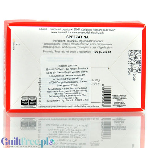 Amarelli Liquirizia Spezzatina Confetti 100g - Calabrian aniseed licorice 100% without sugar or sweeteners