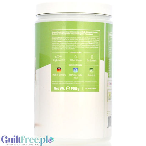 Rocka Nutrition Protein Shake White Choco Pistachio 0,9kg - vegan protein shake with 5 sources of plant protein without sugar.