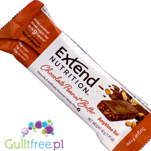Extend Nutrition, AnytimeBar, Chocolate Peanut Butter - Chocolate bar protein with peanuts with low glycemic index, high protein