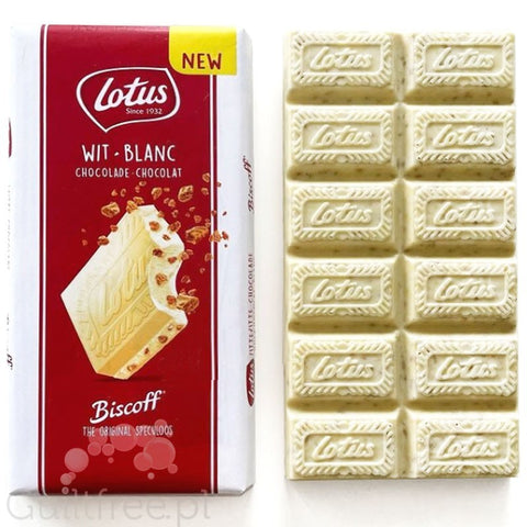 Lotus Crunchy Biscoff White Chocolate (CHEAT MEAL) - biała czekolada z kawałkami ciastek speculos