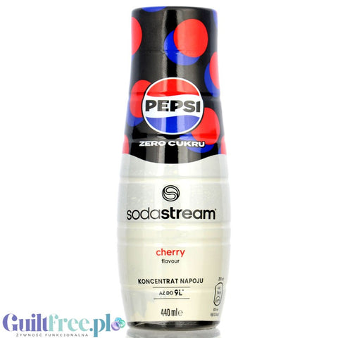 Pepsi Cherry Free SodaStream No Sugar - syrop & koncentrat do wody bez cukru i kalorii 440ml, wiśniowa Pepsi