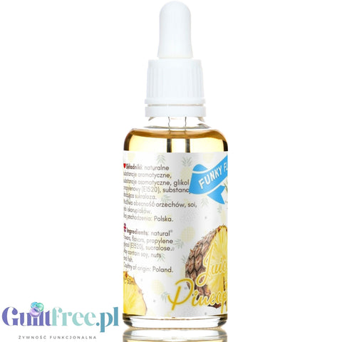 Funky Flavors Sweet Juicy Pineapple - ananasowe kropelki słodzące bez cukru i kalorii