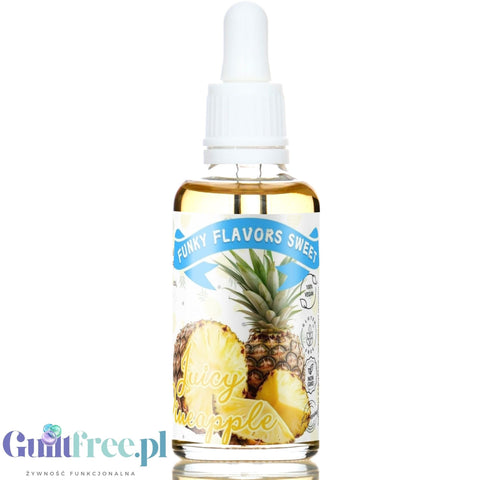 Funky Flavors Sweet Juicy Pineapple - ananasowe kropelki słodzące bez cukru i kalorii