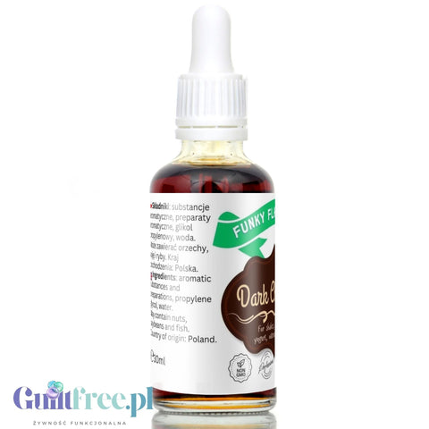 Funky Flavors Basic Dark Chocolate 30ml - Ciemna Czekolada - kropelki aromatyzujące bez cukru i słodzików