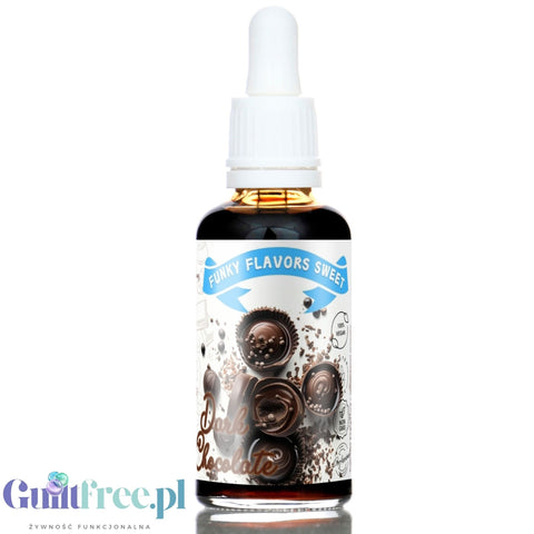 Funky Flavors Sweet Dark Chocolate - sweetened drops with no sugar or calories in Dark Chocolate flavor.