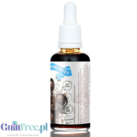 Funky Flavors Sweet Dark Chocolate - słodzone kropelki bez cukru i kalorii o smaku Ciemna Czekolada