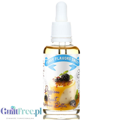 Funky Flavors Sweet Passion Fruit Panna Cotta - kropelki słodzące bez cukru i kcal o smaku Śmietanka & Marakuja