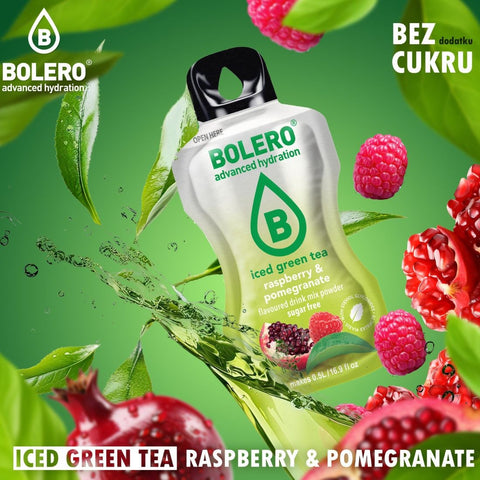 Bolero Drink Iced Green Tea Raspberry & Pomegranate 8g - instant drink in a sachet, Iced Green Tea Raspberry & Pomegranate