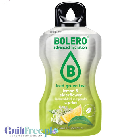 Bolero Drink Iced Green Tea Lemon & Elderflower - instant drink in a sachet, Iced Green Tea Lemon & Elderflower